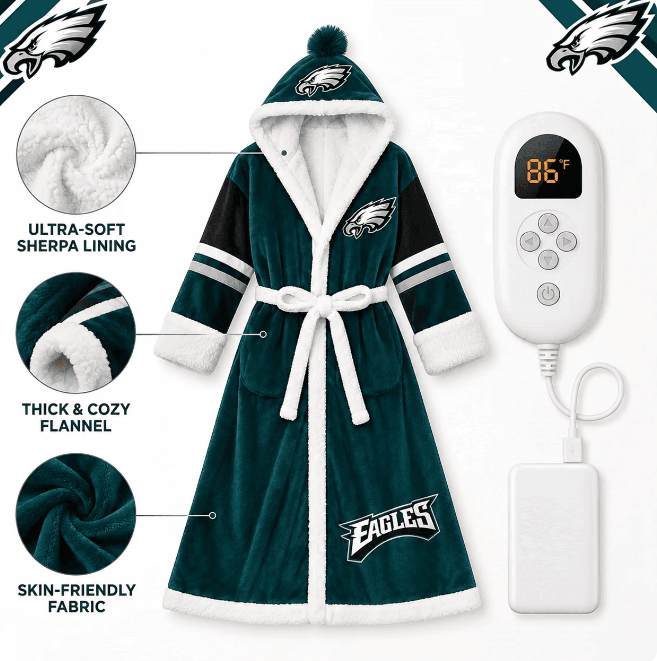 Philadelphia Eagles · M Sunday Robe